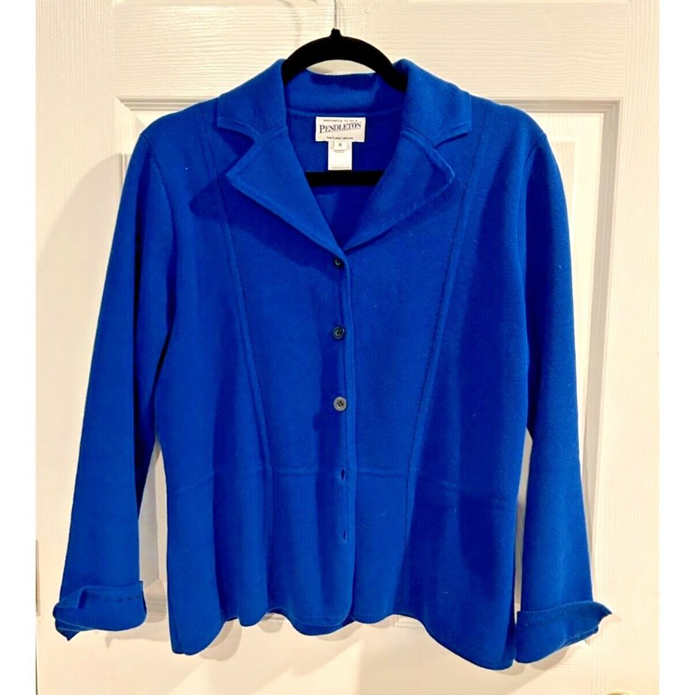PENDLETON COTTON CARDIGAN WITH DETAIL WOMENS SIZE M